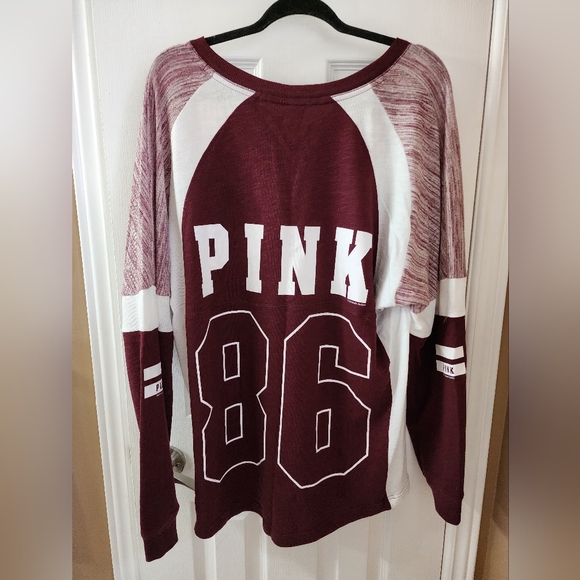 PINK Varsity Crew Sweatshirt - Picture 2 of 3
